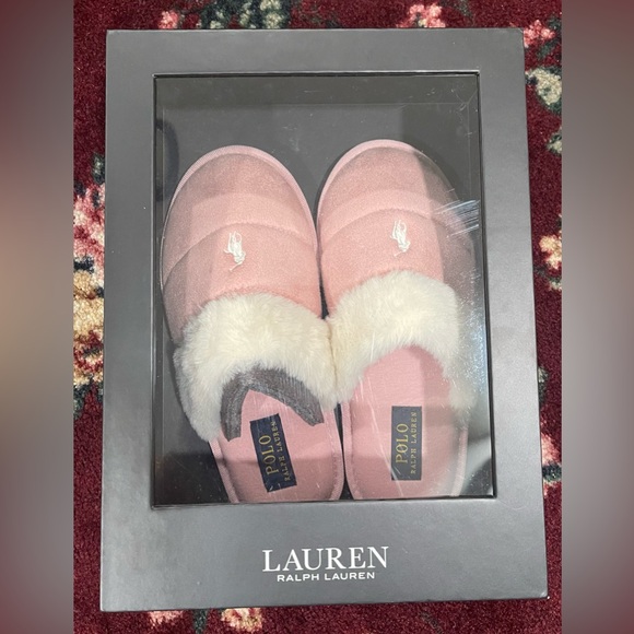 Polo by Ralph Lauren Pink Cozy Slippers - Picture 1 of 2